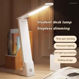 Lampes de Table lampe d'apprentissage étudiant veilleuse charge créative enfants Led Protection des yeux pliant USB bureau gradation