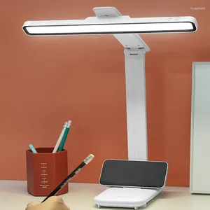 Tafellampen Lamp LED Bureau USB Oplaadbaar Hangend Magnetisch Licht Lezen Kantooraccessoires Voor Slaapkamer Nachtkastje