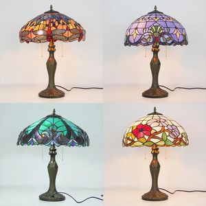 Lampes de table lampe méditerranéenne Tiffany rétro en vintor-vintage art turc mosaïque bureau table de chevet de chambre à coucher
