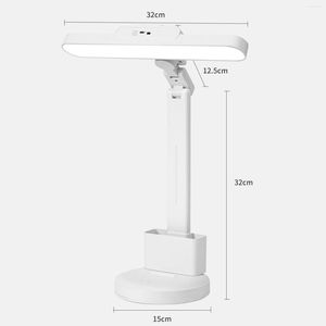 Tafellampen Lamp Oplaadbare Oogbescherming Vouwen Dimmen Met Opbergdoos Nachtlampje Voor Desktop Nachtkastje Home Office Decor
