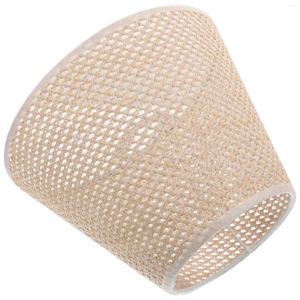 Lampes de table abat-jour abat-jour abat-jour en osier couverture de plafond lumière rotin tissé tissage sol tambour remise main remplacement rustique