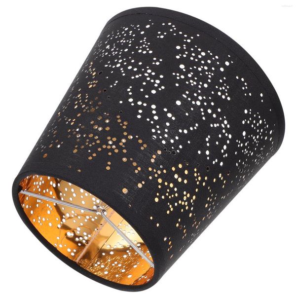 Lampes de table Abat-jour Abat-jour Couverture Lumière Lustre Évider Tambour Clip Abat-jour Tissu Mur Plafond Ampoule Tissu Cloche Pendentif Remplacement