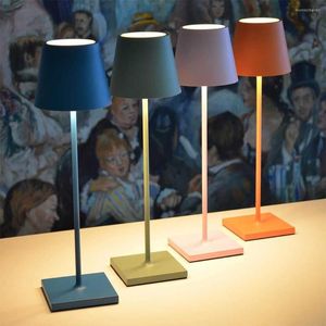 Lampes de table Lampe Commande Tactile Atmosphères Réglables Veilleuse Métal Éclairage Antidérapant Chambre Salon Dormir Gris