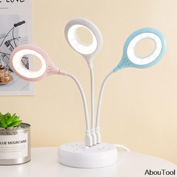 Lampes de table Lampe Prise USB Lumière LED portable librement pliable Pas de scintillement Économie d'énergie douce Protection des yeux loin de la myopie KitTable