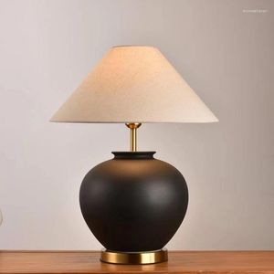 Lampes de table Lampe Vintage Céramique Chevet Art Déco Tete De Lit Chambre Décoration Banquiers