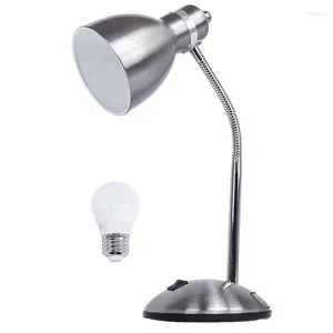 Lampes de lampes de table avec étude réglable à col de cygne flexible 4W Bulbe LED inclus la lecture pour l'Office Us Plug