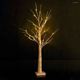 Lampes de table paysage maison lampe décorative 45cm 60cm PVC bouleau artificiel blanc chaud 24 LED pour les branches de veilleuse de noce
