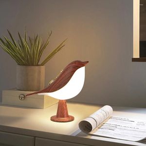 Lampes de table Lampe de chevet LED Petite lampe de secours sans fil en forme de pie 3 niveaux de luminosité Fonction de diffuseur d'arôme pour chambre à coucher bureau à domicile