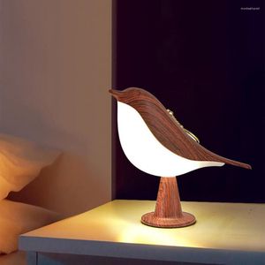 Tafellampen LED-vogellamp Dimbaar Kleurtemperatuur Instelbaar Flikkervrij Creatieve vorm Nachtkastje Nachtlampje Slaapkamer Decoratie