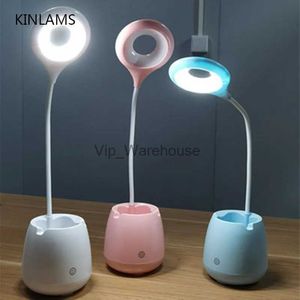 Lámparas de mesa LED Bluetooth Portalápices Lámparas de mesa de escritorio Dormitorio de estudiantes recargable Protección para los ojos Aprendizaje Carga Lectura Luces del dormitorio YQ231006