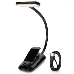 Tafellampen LED BOEK Lichten Oplaadbare clip op licht 3 verlichtingsmodi 9 LEDS Oogbescherming Leeslamp tot 40 uur -