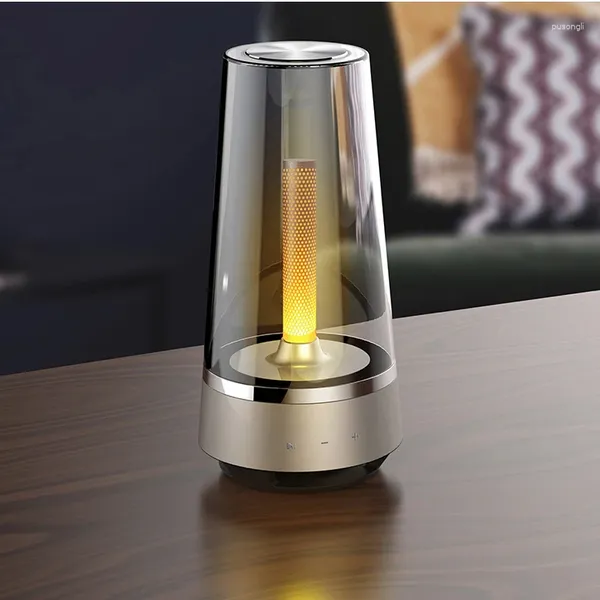 Lampes de table LED Bougies respirant lampe créative Protection des yeux Night Light Bluetooth en haut-parleur Musique de chevet Amosphère de chambre à coucher