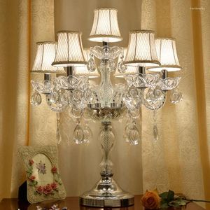 Lámparas de mesa LED Lámpara de cristal para dormitorio Mesita de noche Luz moderna para sala de estar para la cama Iluminación interior decorativa