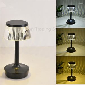 Tafellampen LED Crystal Lamp USB opladen Touch Diming Night Light Bar Restaurant Bedcoratie sfeer