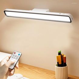 Lámparas de mesa Lámpara de escritorio LED 9W Luz recargable USB Atenuación continua Luces de libro Colgando Dormitorio magnético Lectura nocturna