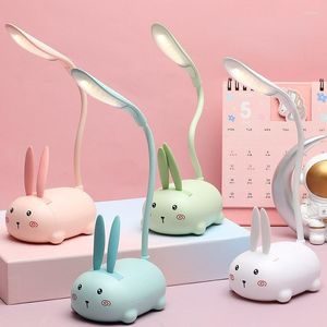 Lampes de table LED lampe de bureau dessin animé mignon animal de compagnie veilleuse Usb Rechargeable enfant Protection des yeux veilleuses pour cadeau Kawaii chambre décor