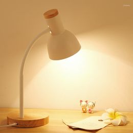 Tafellampen LED Bureau Lamp Oogbescherming Studie Studenten Slaapkamer Nordic Simple Modern Reading Bedside Bedide