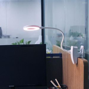 Lampes de table LED Lampe de bureau Col de cygne flexible Dimmable Touch Clip USB Rechargeable Étude Salle de lecture Veilleuse Protection des yeux
