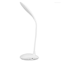 Tafellampen LED -bureaulamp draagbaar USB belastbaar licht aanraakbediening ABS voor kantoorslaapkamer