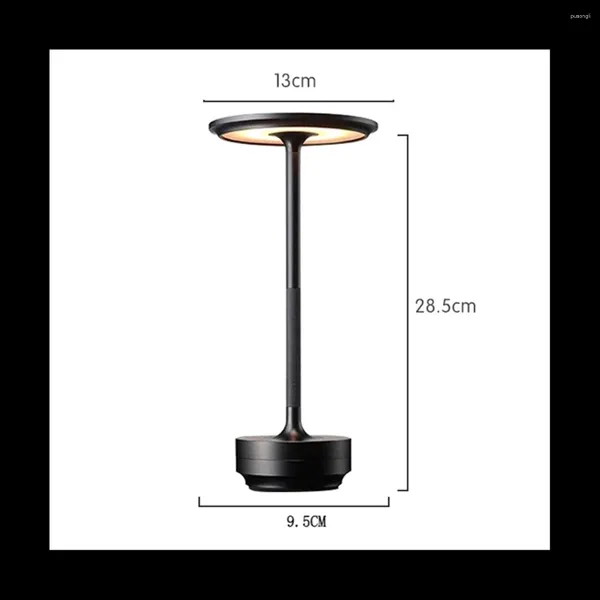 Lampes de table LED Bureau de bureau Bar restaurant Bar Ambience rétro touchez USB Light Night Light Black