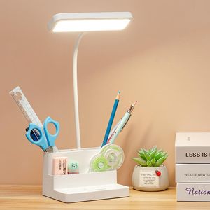 Tafellampen LED Desk Lamp Touch 3 Kleur Stepless dimbare opvouwbare slaapkamerstudie Bedide Leesbescherming Oogbescherming USB Lightstable