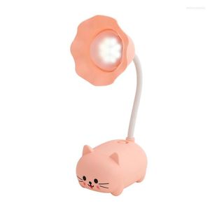 Lámparas de mesa Lámpara de escritorio LED Carga USB Protección ocular para la cabecera Sala de estar Decoración de baño Diseño de animales lindos Regalos para niños