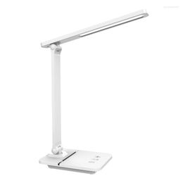 Lampes de table LED LED Bureau de bureau avec port USB Port 3 Modes d'éclairage ÉTTEP sans étape Dimmable 10 min Timer Auto Bureau de la mise en œuvre des yeux