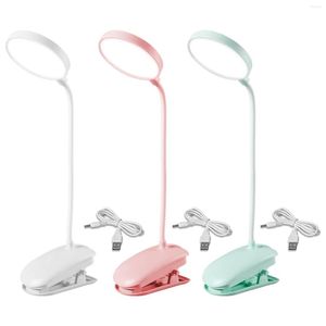 Tafellampen LED-bureaulamp Clip-on lamp Oplaadbare oogbescherming Dimbaar Lezen Flexibel voor kantoorstudeerkamer Slaapzaal thuis