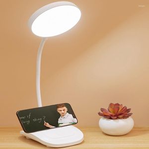 Tafellampen LED Dimable Study Desk Kinderen Kinderen USB Oplaadbare heldere leeslicht Slaapkamer Kleine nacht