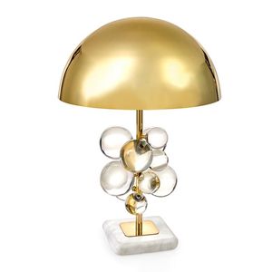 Lampes de table Led E27 Lampe en marbre de cristal de fer nordique. Lumière. Lampe de bureau.Lampe LED pour chambre FoyerTable