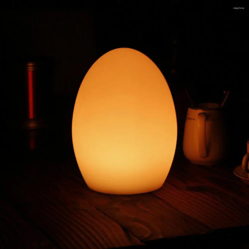 Table Lamps LED Egg Shape Night Lights USB Rechargeable RGB Pat Light Baby Feeding Sleeping Eye Protection Lamp Outdoor Coffee Bar