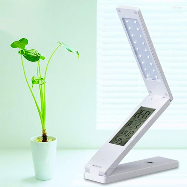 Lampes de table LED calendrier électronique LCD lampe batterie au lithium intégrée charge usb pour salon style de mode moderne