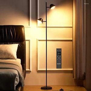 Tafellampen LED -vloerlamp 20W 2 roteerbaar licht met op afstand verstelbare kleurtemperatuur Dimpelbare kenmerken staande timing