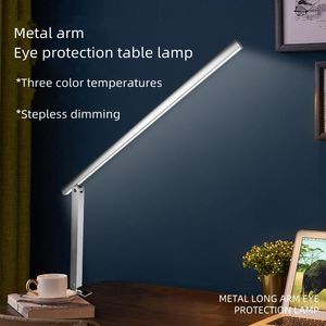 Tafellampen led vouwing metalen kantoor huis bedmlezing verstelbare lange arm dimmen lamp woonkamer slaapkamer slaapkamer USB plug bureau lichten