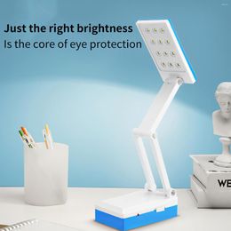 Tafellampen LED LAMP Verstelbare helderheid Vouwen 12 kralen Oplaadbare desktop voor Home Dormitory Study