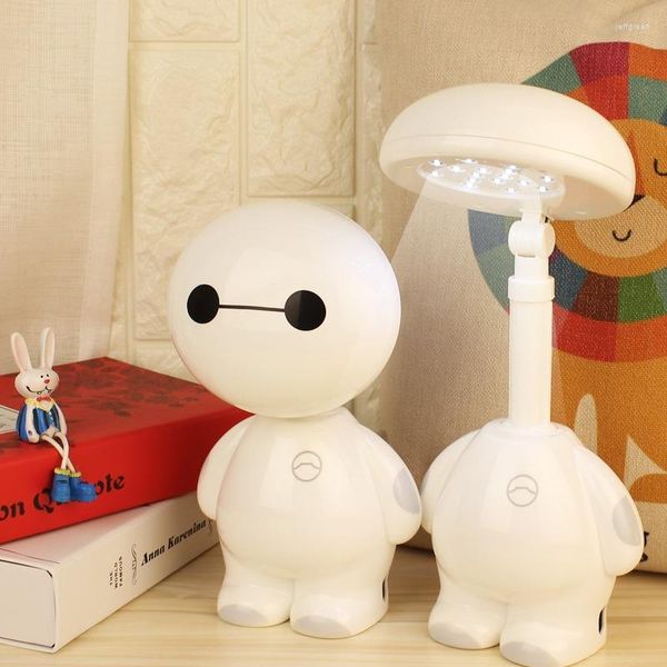 Lampes de table lampe à LED dessin animé grande veilleuse blanche Usb Rechargeable enfant Protection des yeux pour chambre décor à la maison