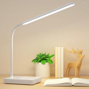 Lámparas de mesa Lámpara LED Escritorio USB Recargable 1500 mah Noche Regulable Continua Luz de lectura de escritorio Plegable 3 modos Pequeño