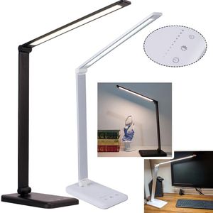 Tafellampen LED LAMP Dimmable Desk leeslicht Vouwbare roteerbare roteerbare aanraakschakelaar DC 5V USB -laadpoort timing