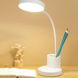 Tafellampen LED LAMP Dimmable Desk met USB -oplaadingsbeveiliging Night Light voor studentenstudie Leesboekverlichting