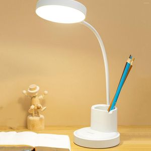 Lampes de table lampe à LED bureau à intensité variable avec charge USB chevet Protection des yeux veilleuse pour étudiant étude lecture livre lumières