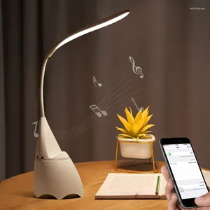 Lampes de table Lampe LED Multi-fonction Bluetooth Foyer Lecture Décor À La Maison Protection Des Yeux Lumière Moderne Étudiant Charge Bureau