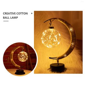 Lampes de table LED lampe de nuit Lumière avec design de boule de lune atmosphère romantique pour la maison décor de la chambre à coucher