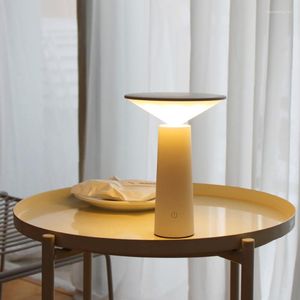 Lampes de table Lampe LED Contrôle tactile 3 modes d'éclairage Style européen USB Bureau Protection des yeux Rechargeable Bureau à domicile