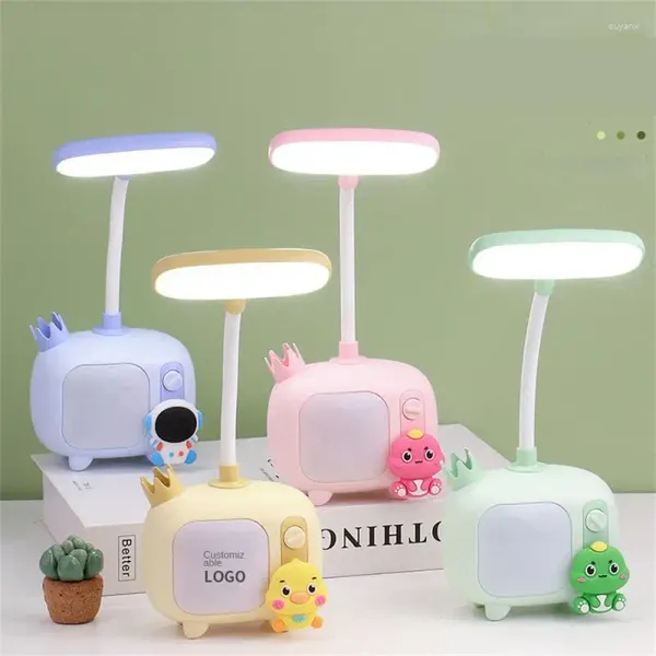 Lampes de table lampe LED lampe USB chargée Protection des yeux enfants Gift Énergie Énergie Éclairage de couchage Night Light coloré Couet animé