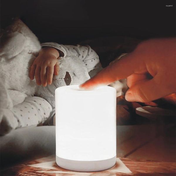 Lampes de table LED lampe USB Bureau de protection des yeux rechargeable Touche tactile Dimmable Chaussure chaude Lumière Nuit pour le salon de la chambre