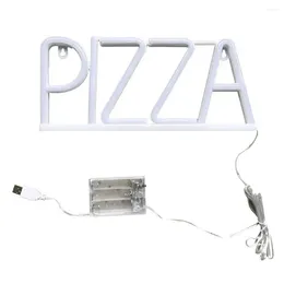 Lámparas de mesa letra led pizza letrero de neón para decoración de arte de pared lámpara de fondo libre de ahorro de energía con único