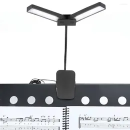 Lampes de table LED Musique Stand Light Pliage Piano Lampe Réglable Rechargeable Clip non slip étudiant pour la pratique