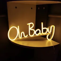 Lampes de table LED LEA NEON LIGHT OH-BABY USB / BATTATEAT FACTION DÉCORT DE BURANT LAMPE NON GLARGIN