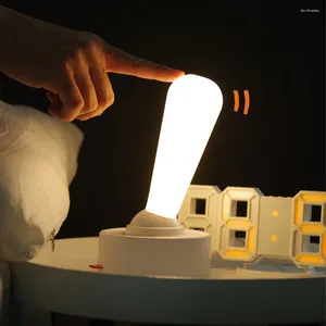 Tafellampen LED-nachtlampje Verstelbare helderheid Oplaadbare tuimelschakelaar Lampenkap Draadloos nachtkastje met 2 modi voor thuisslaapkamer