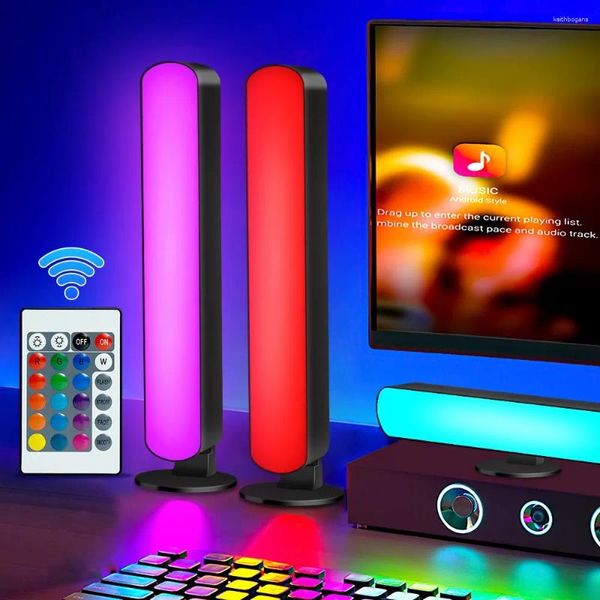 Lampes de table LED Night Light Bar Decoration Strip RGB avec télécommande Contrôle TV Game Bedroom Deco